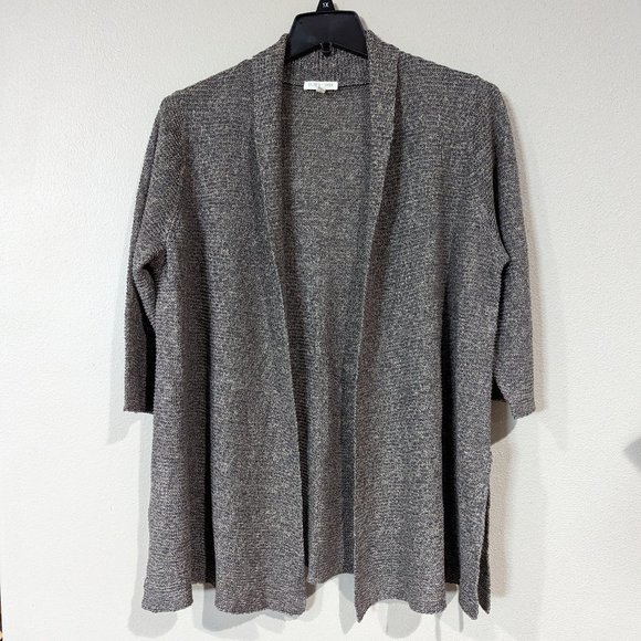 Eileen Fisher Sweaters - Eileen Fisher Taupe Ivory Cardigan
